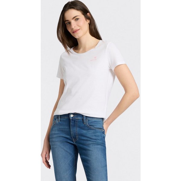 MUSTANG T-Shirt normale Passform, Kurzarm-Design