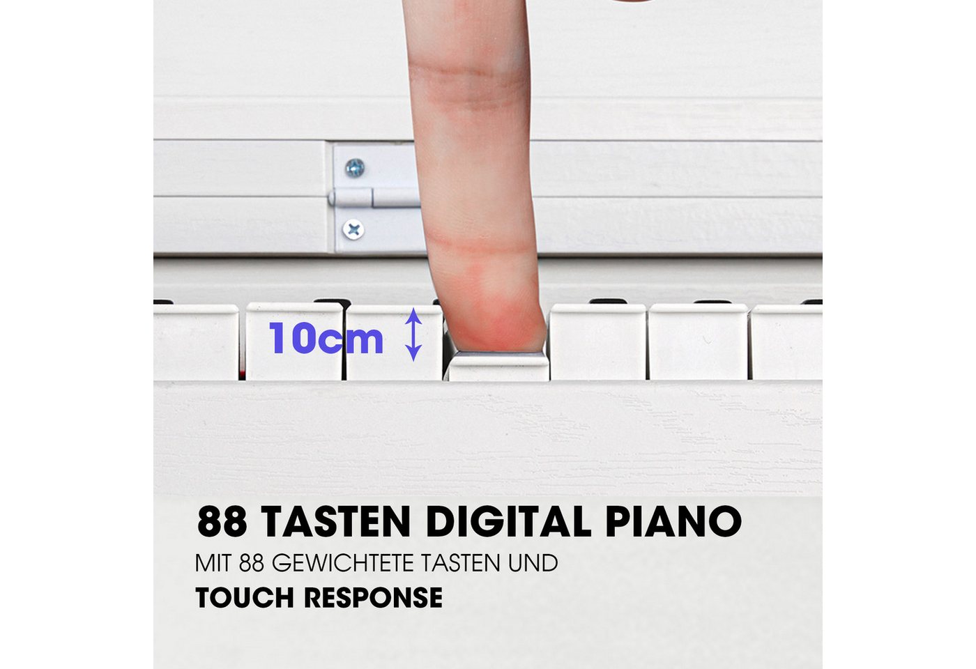 MUSTAR Digitalpiano E-Piano mit 88 Tasten, Ständer, 3 Pedalen, 2 Kopfhöreranschlüssen (1-St), für Anfänger, LCD-Bildschirm,2x20W Lautsprecher, USB/MIDI – Bild 3 von 5