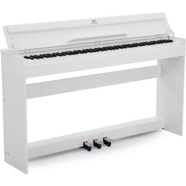 MUSTAR Digitalpiano mit Bluetooth, 3 Pedalen & Stereolautsprechern, 88 Tasten (1-St), Aufzeichnung, Halb-offene Abdeckung, Halbgewichtete Tasten