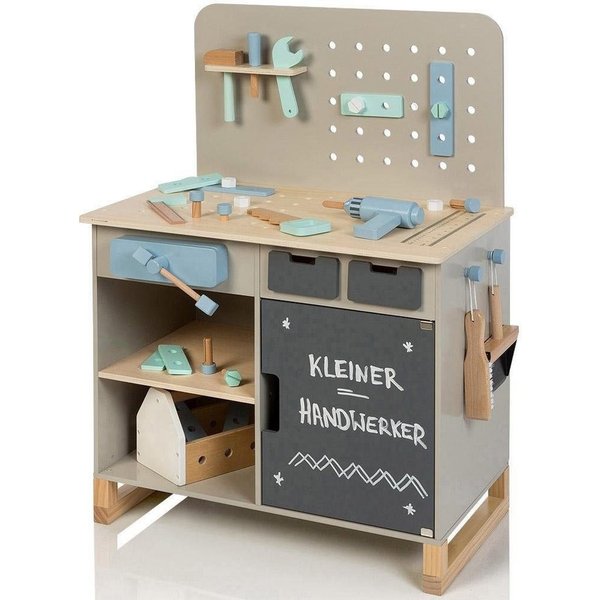 MUSTERKIND® Spielwerkbank Fagus, warmgrau/natur