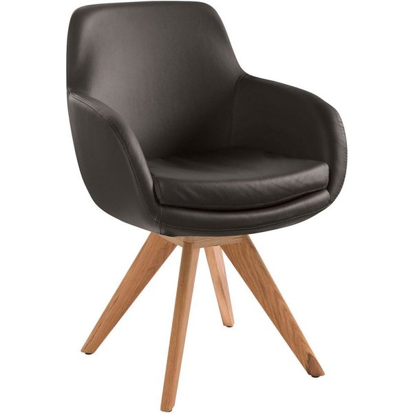 Musterring Esszimmerstuhl Tavia (Set, 2 St), Stativgestell Wildeiche massiv, Drehfunktion optional, diverse Farben