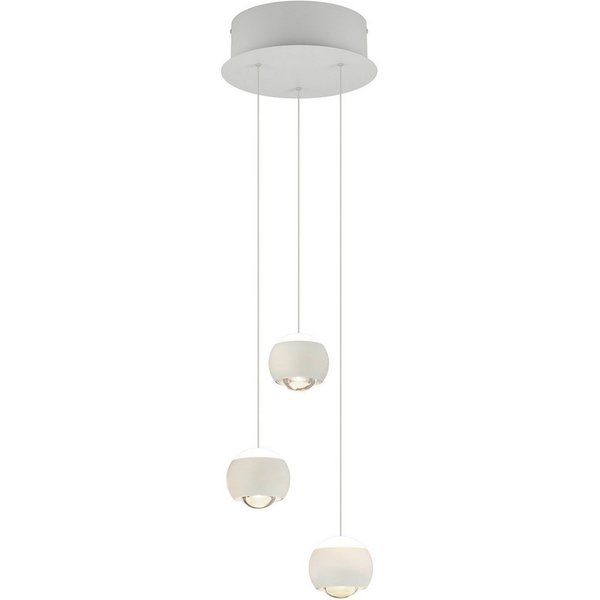 Musterring LED Pendelleuchte CANNON, 3-flammige LED Hängelampe 5W 500Lumen 2300-4000K CCT, CCT - über Fernbedienung, Dimmfunktion, Memoryfunktion, Nachtlichtfun