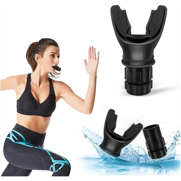 Mutig Bauchmuskelmaschine Breathing Trainer, Lungentrainer Sport Atemtrainer (Mit Elnstellbaren Widerständen, Lungen-Trainer für sanftes Atemtraining), Zur Verb