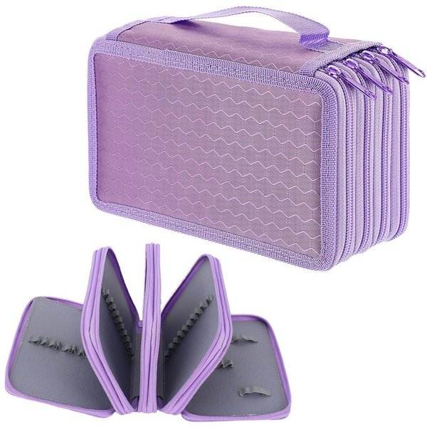 Mutig Federmäppchen Großes Federmäppchen mit 72 Slots, Bleistift-Organizer mit 4 Fächern, (Büromaterial für Teenager–ideal für Reisen Arbeit Malerei und Schule,