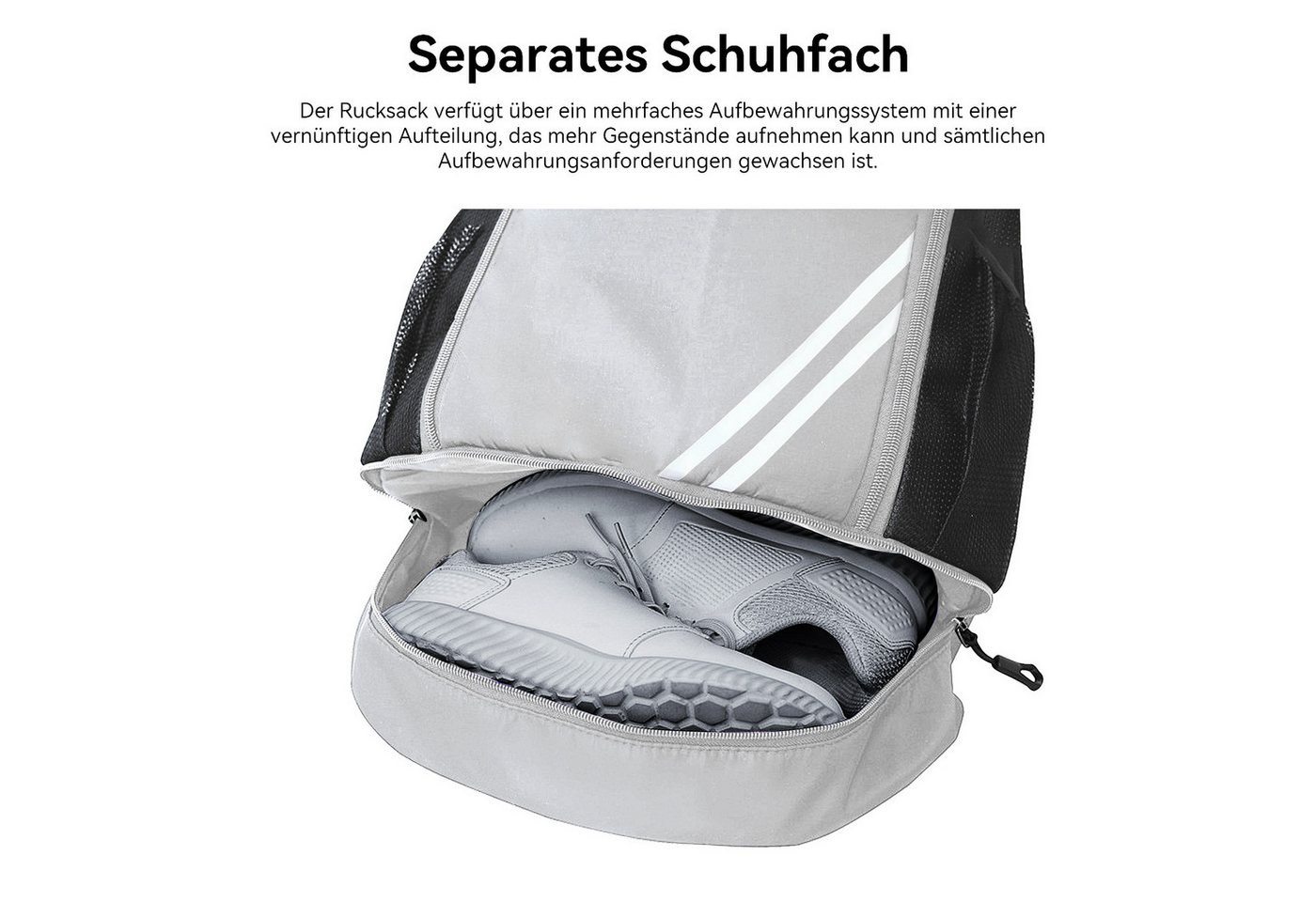Mutig Freizeittasche Turnbeutel Freizeittasche Sportbeutel Große Kapazität Fußball Tasche (große Kapazität, verstellbar,Mit Ball- und Bodenfach, wasserdicht, Id – Bild 5 von 5