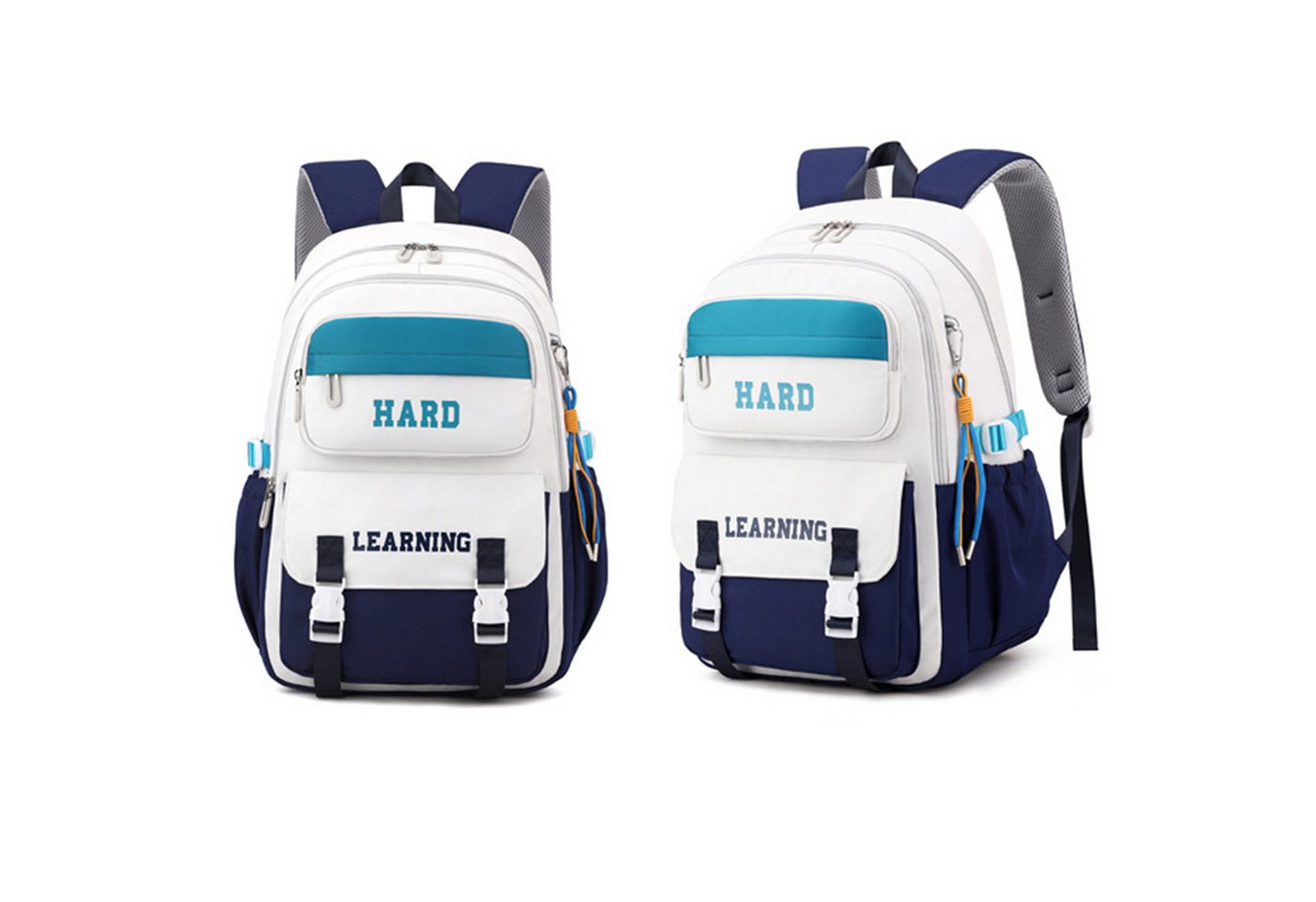 Mutig Schulrucksack Schulrucksack Teenager,große Kapazität Schulranzen Mit Trolleyband (Wasserdicht Lässiger Schulranzen,Unisex Geeignet für Teenager, Dieser Sc – Bild 2 von 5
