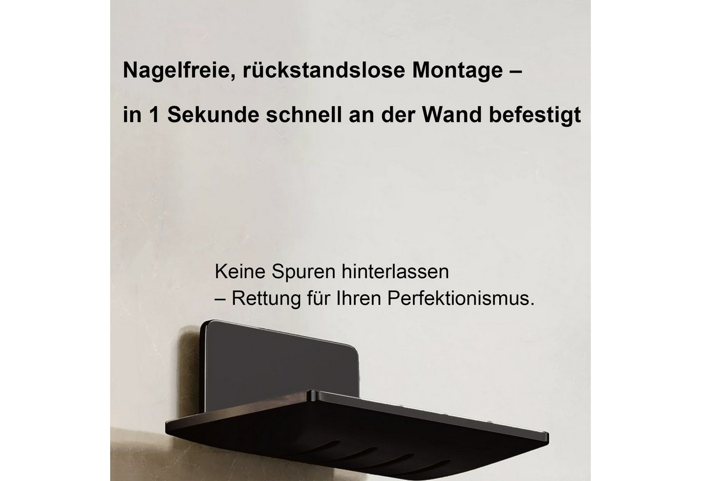 Mutig Seifenablage Seifenschale,Seifenhalter ohne Bohren Edelstahl selbstklebend, Wand Montage 3M Klebepad Seifenablage für Badezimmer Küche Balkon, Seifenkorb  – Bild 2 von 5