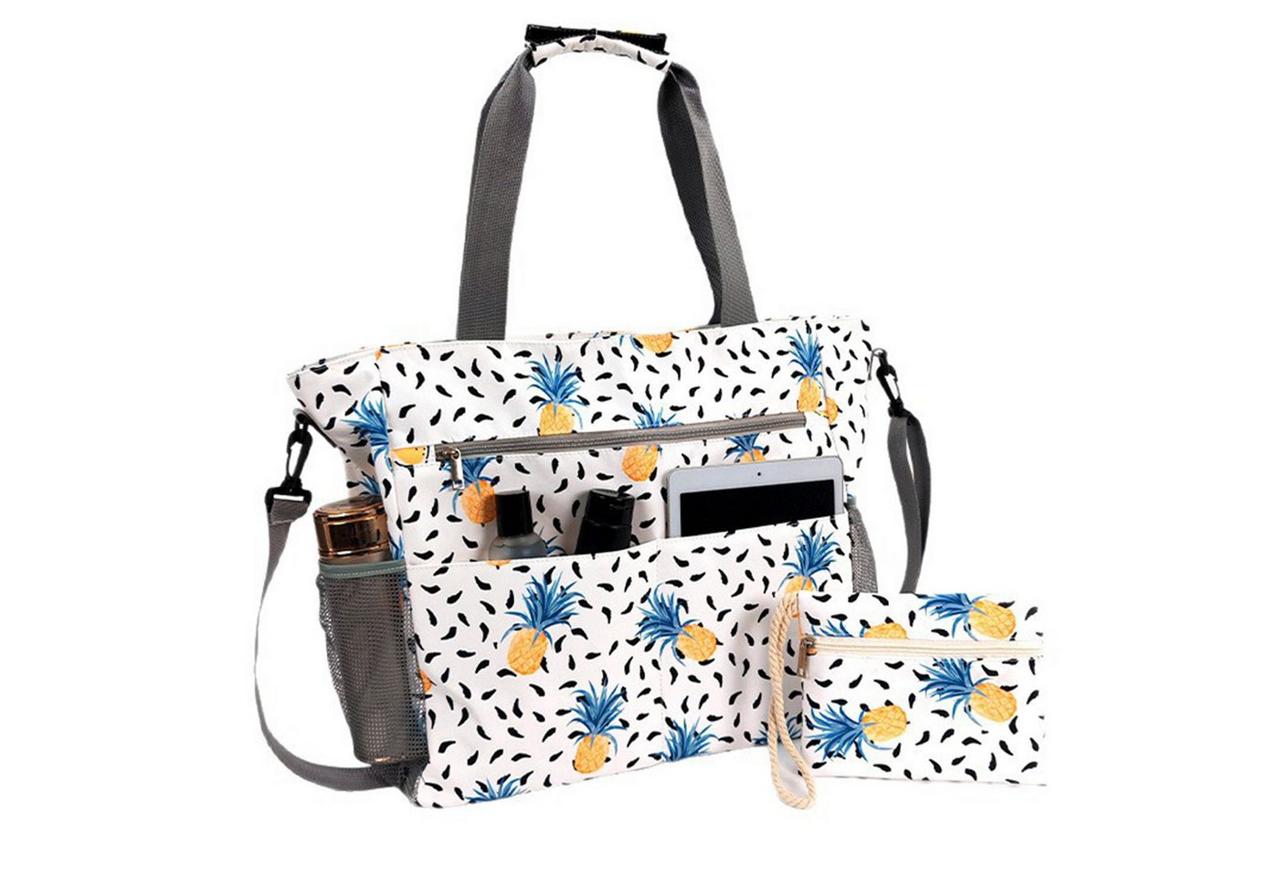 Mutig Strandtasche Große Strandtasche Damen mit Reißverschluss, Familie mit Kühlfach (Große Wasserdichte Strandtasche Damen, Shopper Tasche Handtasche Damen, XX – Bild 2 von 5