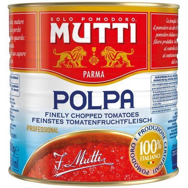 MUTTI Saucen, Mutti Polpa feinstes Tomatenfruchtfleisch fein gehackt 2500g