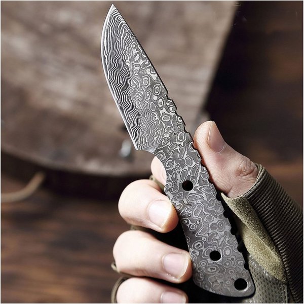 Muxel Damastmesser Klein, handlich, schick- Das Vielseitige Outdoormesser, Hackmesser, klein und handlich