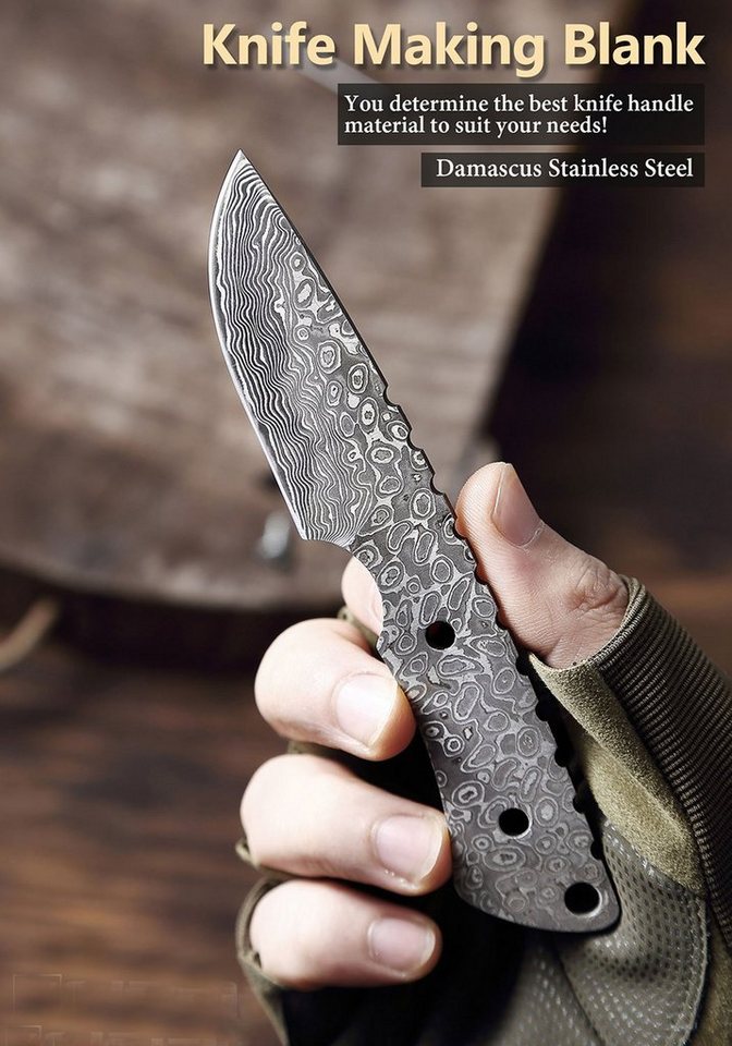 Muxel Damastmesser Klein, handlich, schick- Das Vielseitige Outdoormesser, Hackmesser, klein und handlich – Bild 5 von 5