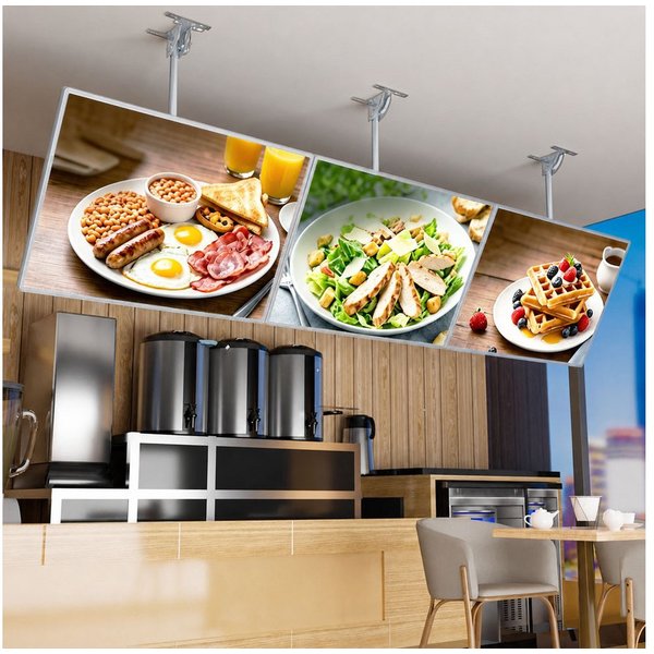 Muxing Tafel LED Menüboard hängend, Werbeschild beleuchtet Gastronomie, (1-tlg)