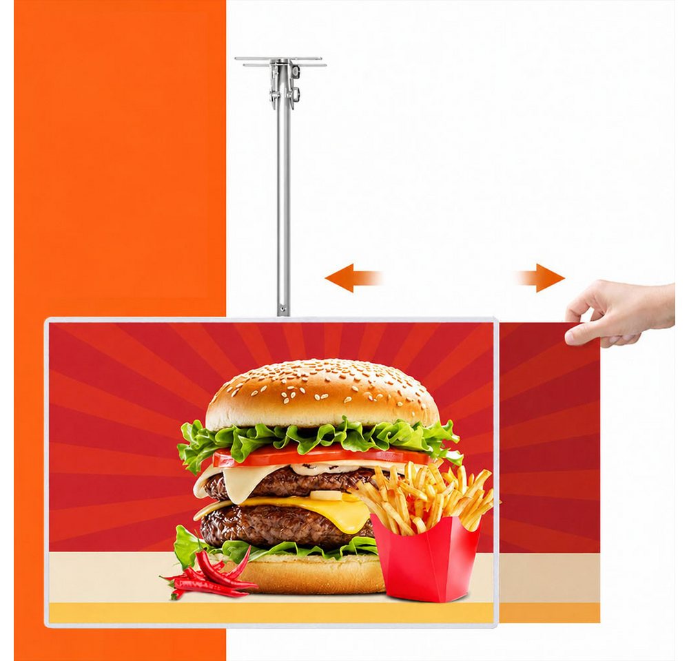 Muxing Tafel LED Menüboard hängend, Werbeschild beleuchtet Gastronomie, (1-tlg) – Bild 3 von 5