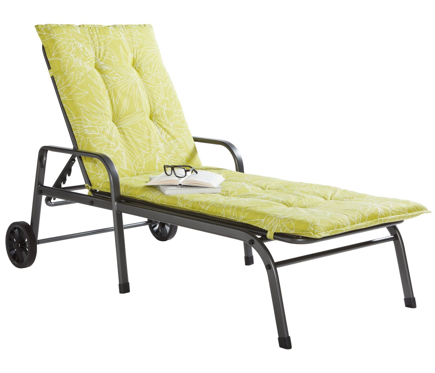 MWH Gartenliege Gartenliege Savoy, 187 x 81 x 52 cm, Gartenliege mit verstellbarem Kopfteil in verspielt-nostalgischem Design – Bild 2 von 5