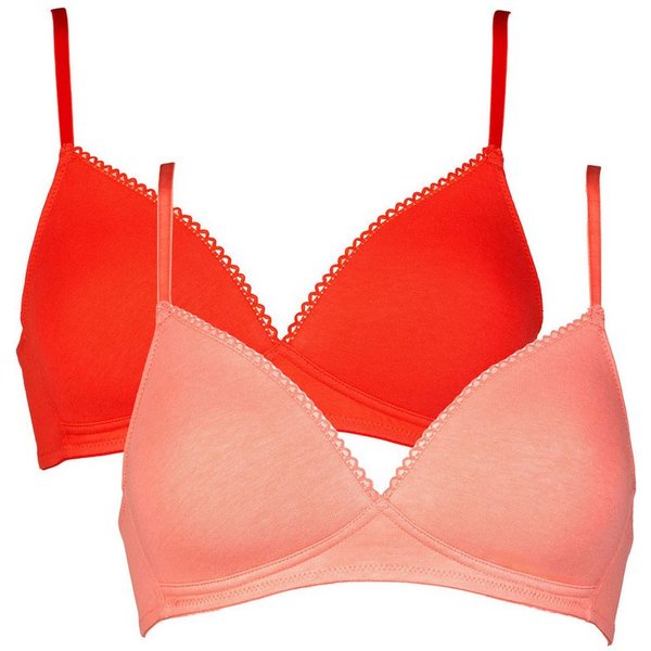 My Basic Bügelloser BH (2er Pack) flache Verarbeitung, wattiert, ohne Bügel, basic, Baumwollmix