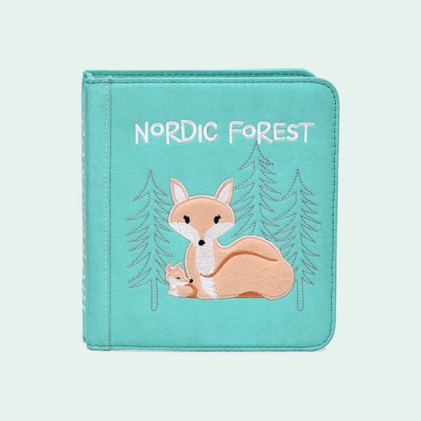 My First Book Lernspielzeug Montessori Quiet Book, Nordic Forest, Sensorik, Set inkl. Rucksack, Busy Book, Beschäftigung ab 1 Jahr, Reisespielzeug, Geschenk