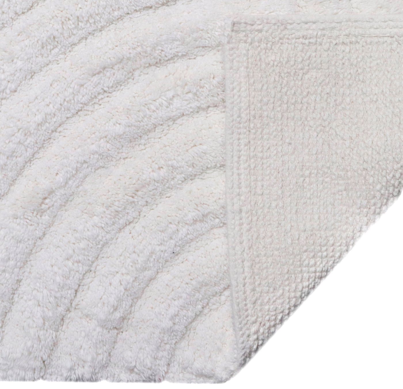 my home Badematte Juna, Badvorleger, Badezimmer Teppich, Zen, Scandi, Boho, Höhe 15 mm, rutschhemmend beschichtet, fußbodenheizungsgeeignet, Baumwolle, halbrund – Bild 4 von 5