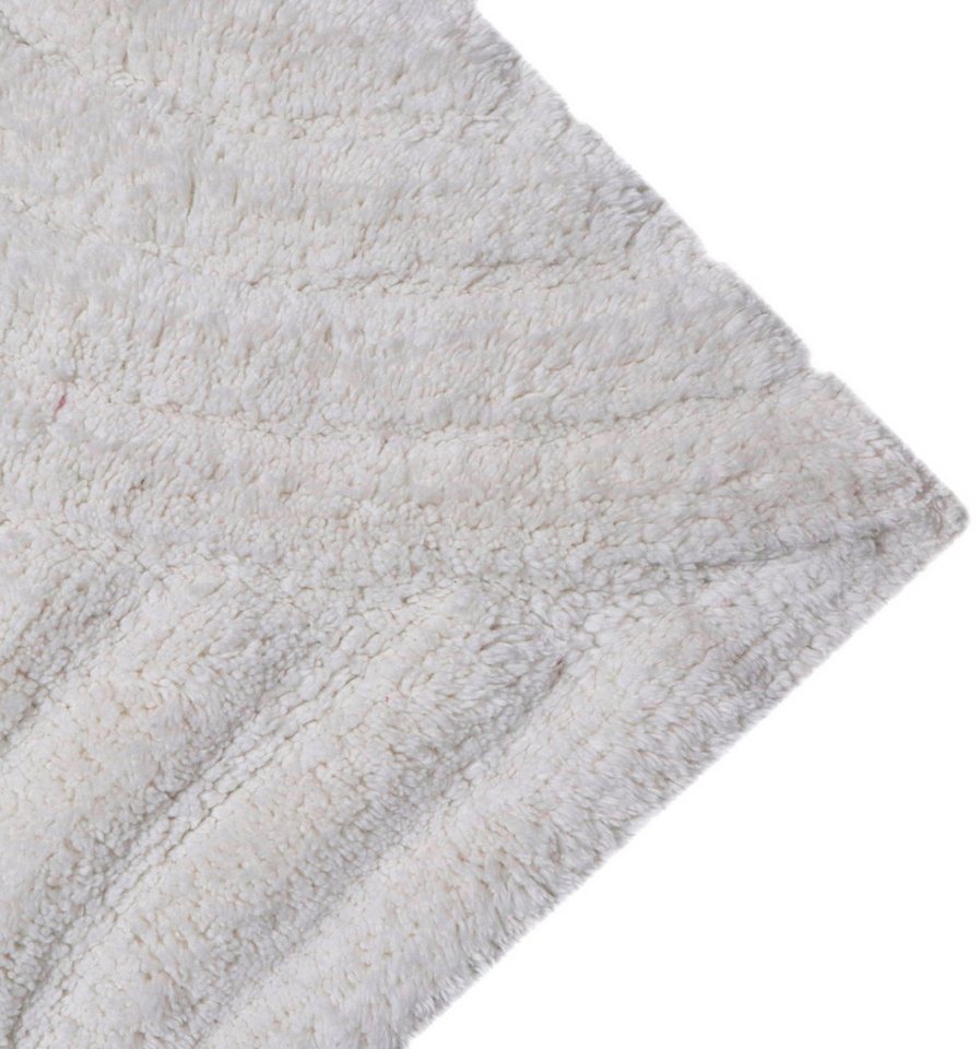 my home Badematte Juna, Badvorleger, Badezimmer Teppich, Zen, Scandi, Boho, Höhe 15 mm, rutschhemmend beschichtet, fußbodenheizungsgeeignet, Baumwolle, halbrund – Bild 5 von 5