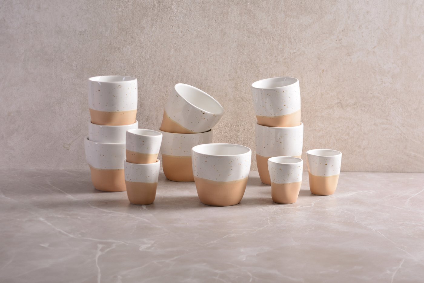 my home Becher Trinkbecher, modernes Geschirr-Set Bruddesta, 4er Set, 4-tlg., Steinzeug, hohe Haltbarkeit, spülmaschinengeeignet & mikrowellengeeignet, 300 ml – Bild 5 von 5