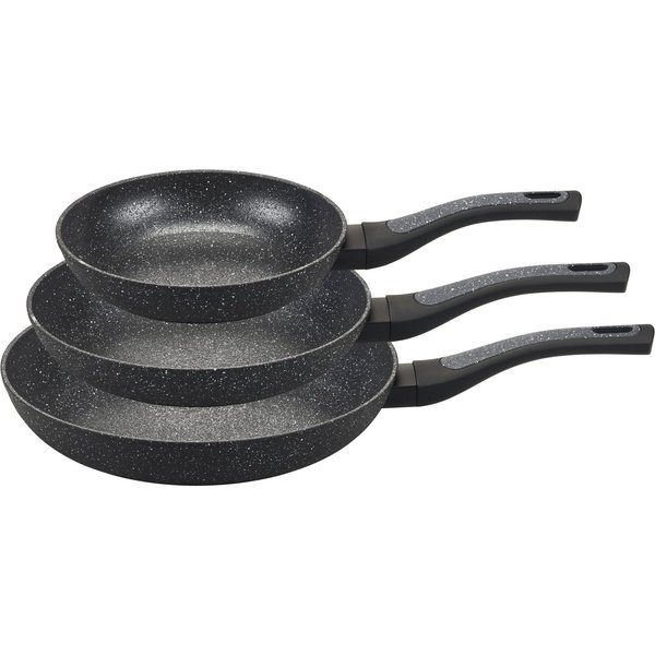 my home Pfannen-Set Dela, Aluminium (Set, 3-tlg), mit rauer Oberfläche für ein besonderes Braterlebnis