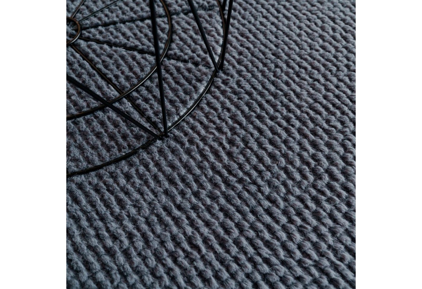 my home Teppich Ciney, LAGERRÄUMUNG!, rechteckig, Höhe: 16 mm, Kurzflor, Hoch-Tief Effekt, Uni Farben, Scandi Design, besonders weich – Bild 5 von 5
