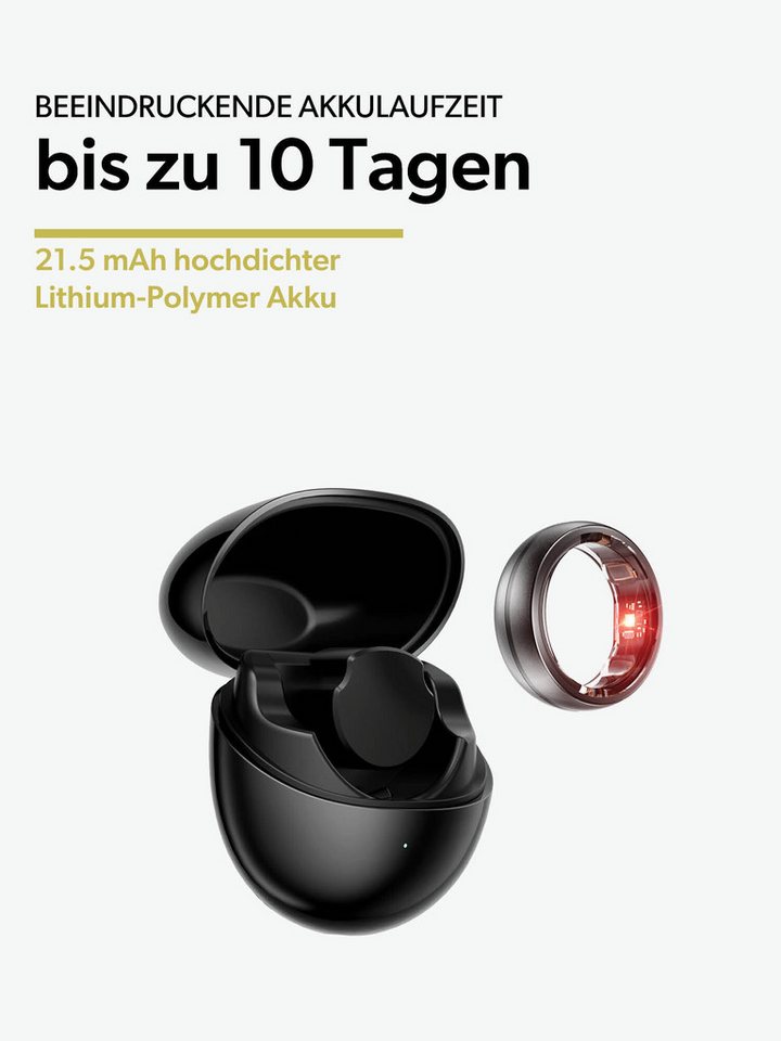 MY nextRING Fingerring N2, Titan Smartring Fitnessring Fitness-Tracker, Gesundheit & Schlaf – Bild 2 von 5
