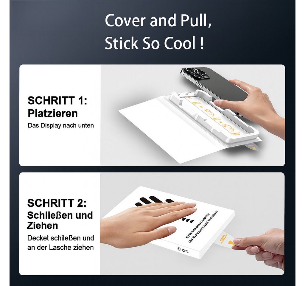 Mycotech Displayschutzfolie Panzerfolie Schutzglas Blickschutz für iPhone 15 Pro Max – Bild 3 von 5