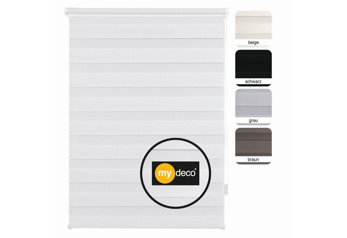 Doppelrollo Just, mydeco, Lichtschutz, ohne Bohren, freihängend, Klemmfix – Bild 4 von 4