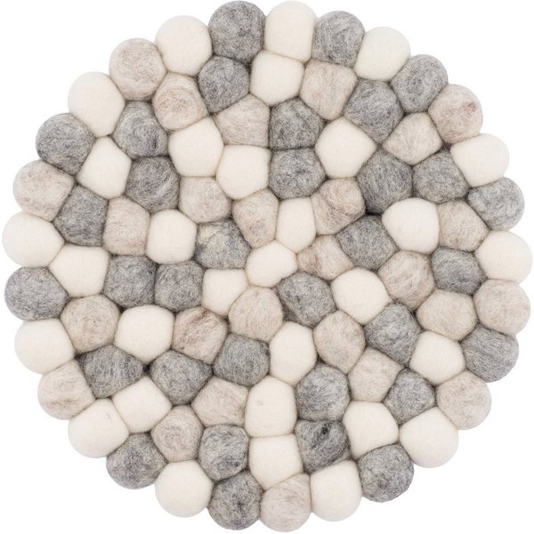 myfelt Topfuntersetzer Hella – Ø 20 cm, Zubehör für Töpfe, Pfannen und Auflaufformen, 1-tlg., 100 % reine Schurwolle, handgefertigt, hitzebeständig bis 330 °C