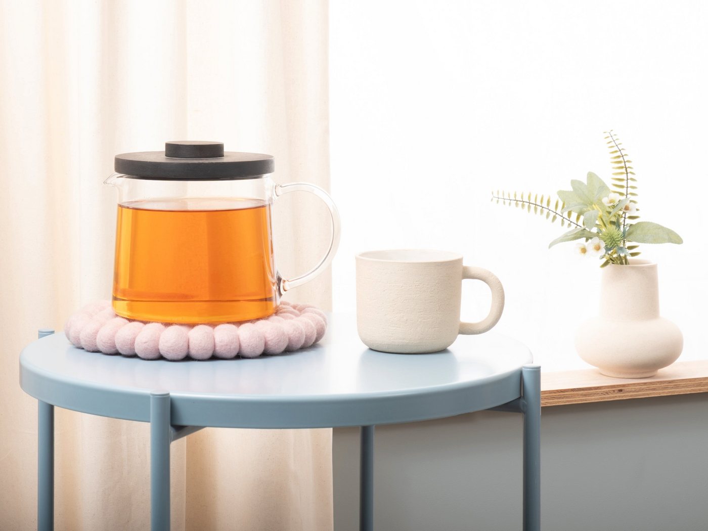myfelt Topfuntersetzer Mona – Ø 20 cm, Zubehör für Töpfe, Pfannen und Auflaufformen, 1-tlg., 100 % reine Schurwolle, handgefertigt, hitzebeständig bis 330 °C – Bild 5 von 5