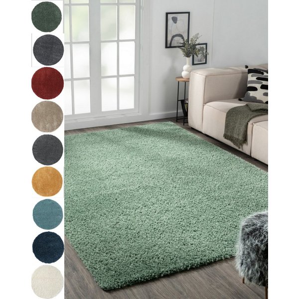 Myflair Möbel & Accessoires Hochflor-Teppich My Shaggy, rechteckig, Höhe: 37 mm, Uni-Farben, leicht glänzend, extra weich, auch in rund & als Läufer