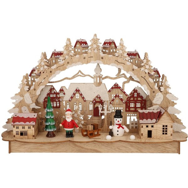 Myflair Möbel & Accessoires LED Schwibbogen Weihnachtsdeko (1-tlg), aus Holz, mit LED Beleuchtung, Höhe ca. 27 cm
