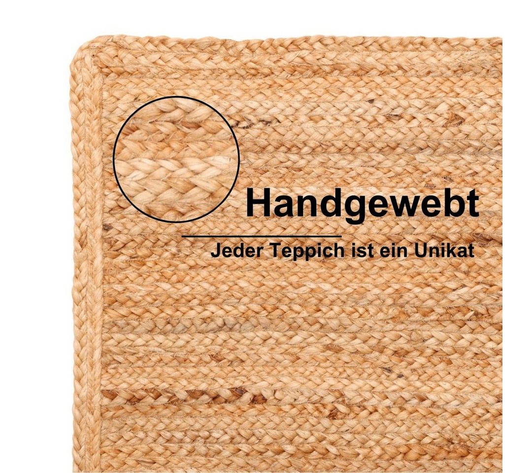 Myflair Möbel & Accessoires Teppich Lola, handgeflochten, rechteckig, Höhe: 10 mm, Juteteppich, Wendeteppich, 100% Naturfaser, auch in rund & als Läufer – Bild 4 von 5
