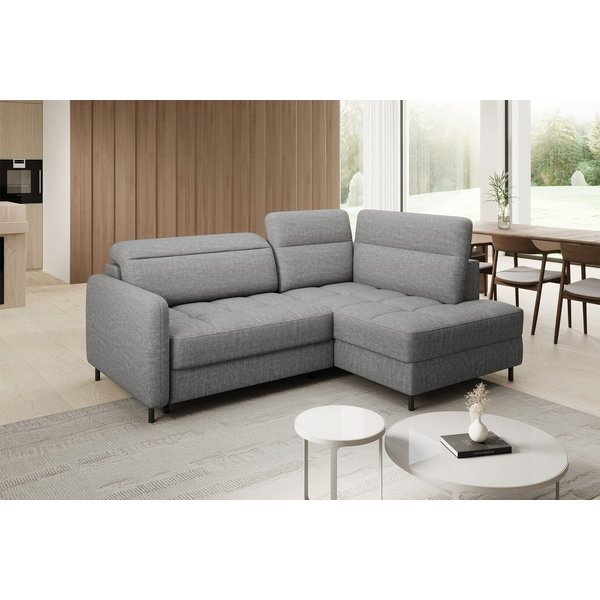 Myhomelando Ecksofa Lalea, kleines Sofa L-Form, Schlaffunktion & Bettkasten, 208x160cm, Kleines Ecksofa L-Form mit Schlaffunktion und Bettkasten