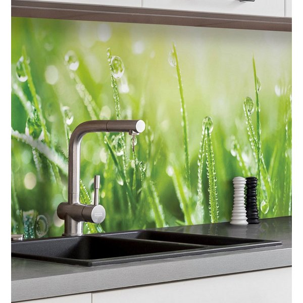 MyMaxxi Küchenrückwand Küchenrückwand selbstklebend Wiese Spritzschutz Folie, (Klebefolie Küchenrückwand aufgerollt B 60 cm x H 60 cm), Green B 60 cm x H 60 cm