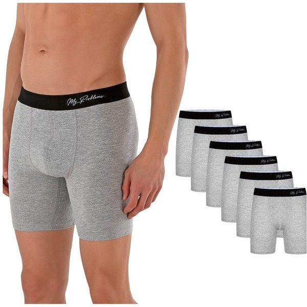 Myproblems Boxershorts Langes Bein 6er Pack Baumwolle Boxershorts Unterwäsche Herren S-4XL