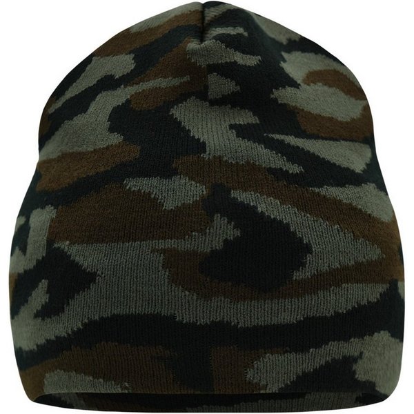 Myrtle Beach Strickmütze Klassiche Strickmütze mit modischem Camouflage-Design MB7134 Camouflage Beanie