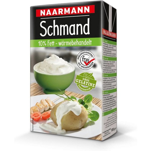 NAARMANN Milch, Naarmann Schmand 10 Prozent mit der extra Portion Cremigkeit 1000g