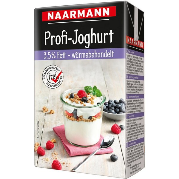 NAARMANN Milch, Naarmann Profi Joghurt 3.5 Fett wärmebehandelt cremig und fein 1000g