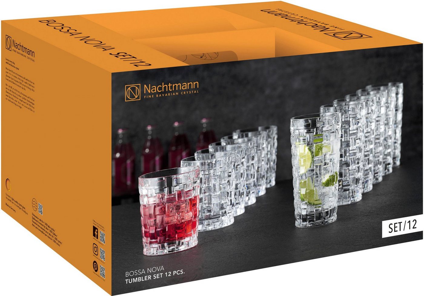 Nachtmann Gläser-Set Bossa Nova, 12-tlg., Kristallglas, Made in Germany, 12-teilig – Bild 5 von 5