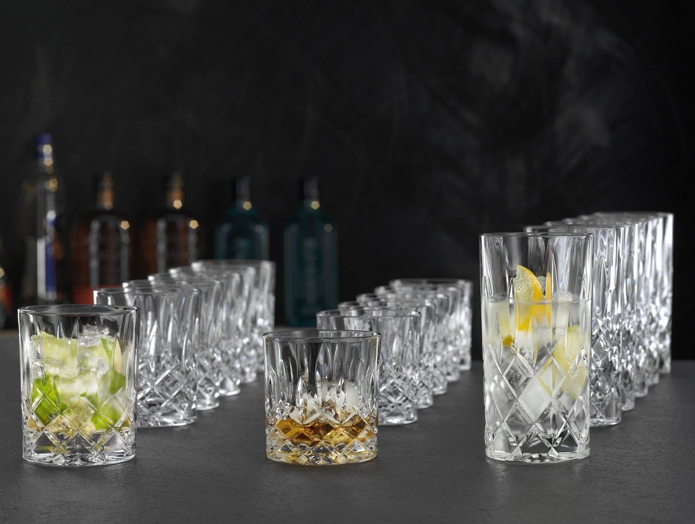 Nachtmann Glas NOBLESSE, Becher 18er-Set, Glas (6 x 3 versch), Glas, Made in Germany – Bild 2 von 3