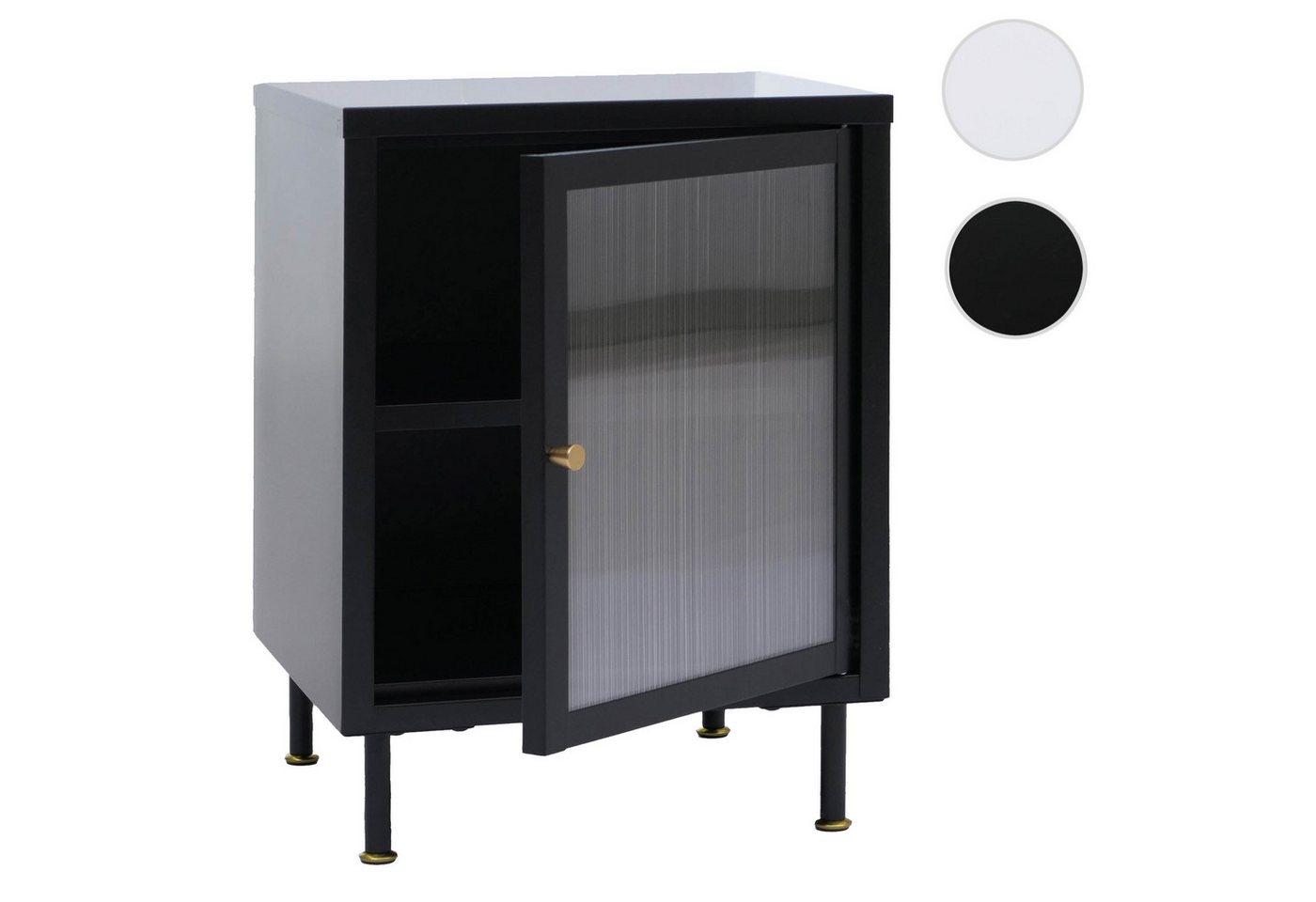 MCW Nachttisch MCW-O87-NT, Schlichtes Design im Industrial Look – Bild 3 von 5