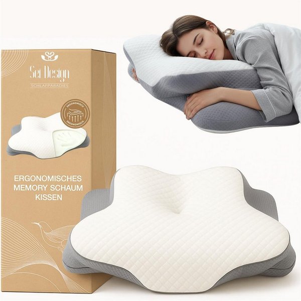 SEI Design Nackenstützkissen Sei Design orthopädisches Nackenstützkissen VISCO AIR, Viscoelastisch, Füllung: Memory Schaum, Bezug: Cooling & Lyocell – atmungsak