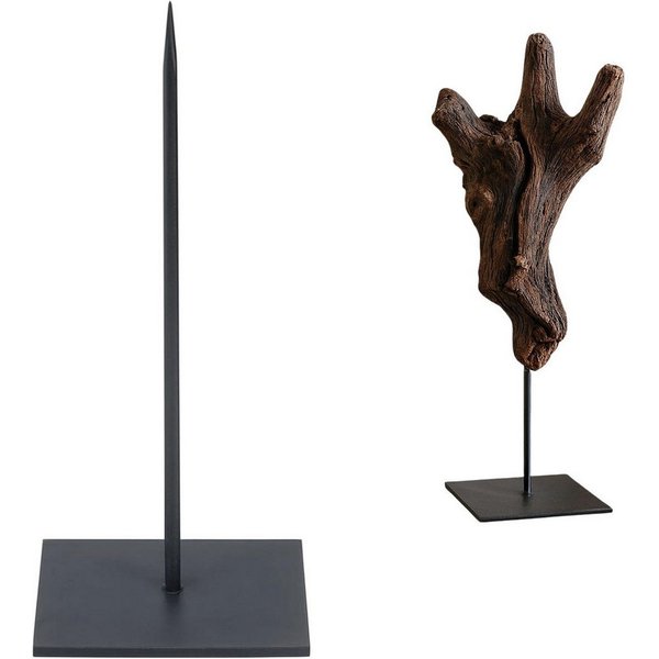 NaDeco Dekoobjekt Metallständer, Schwarz, 7 x 7 x 14 cm Skulpturensockel Vitrine
