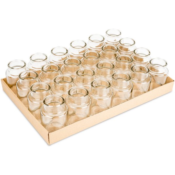 NaDeco Dekovase Apothekerflaschen, Packung mit 24 Stück, Maße ca. 10x7cm Deko-Glasflaschen