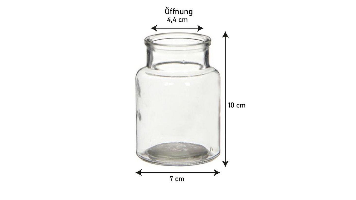 NaDeco Dekovase Apothekerflaschen, Packung mit 24 Stück, Maße ca. 10x7cm Deko-Glasflaschen – Bild 3 von 5