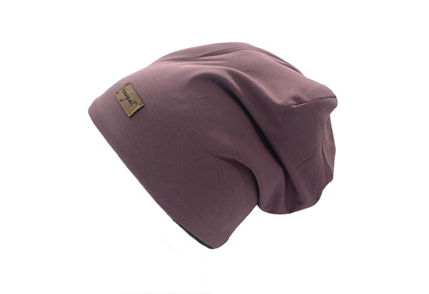 nadycat Beanie ALTMAUVE UNI (2-St., Beanie mit passendem Loop) handgefertigt aus der Lausitz – Bild 2 von 5