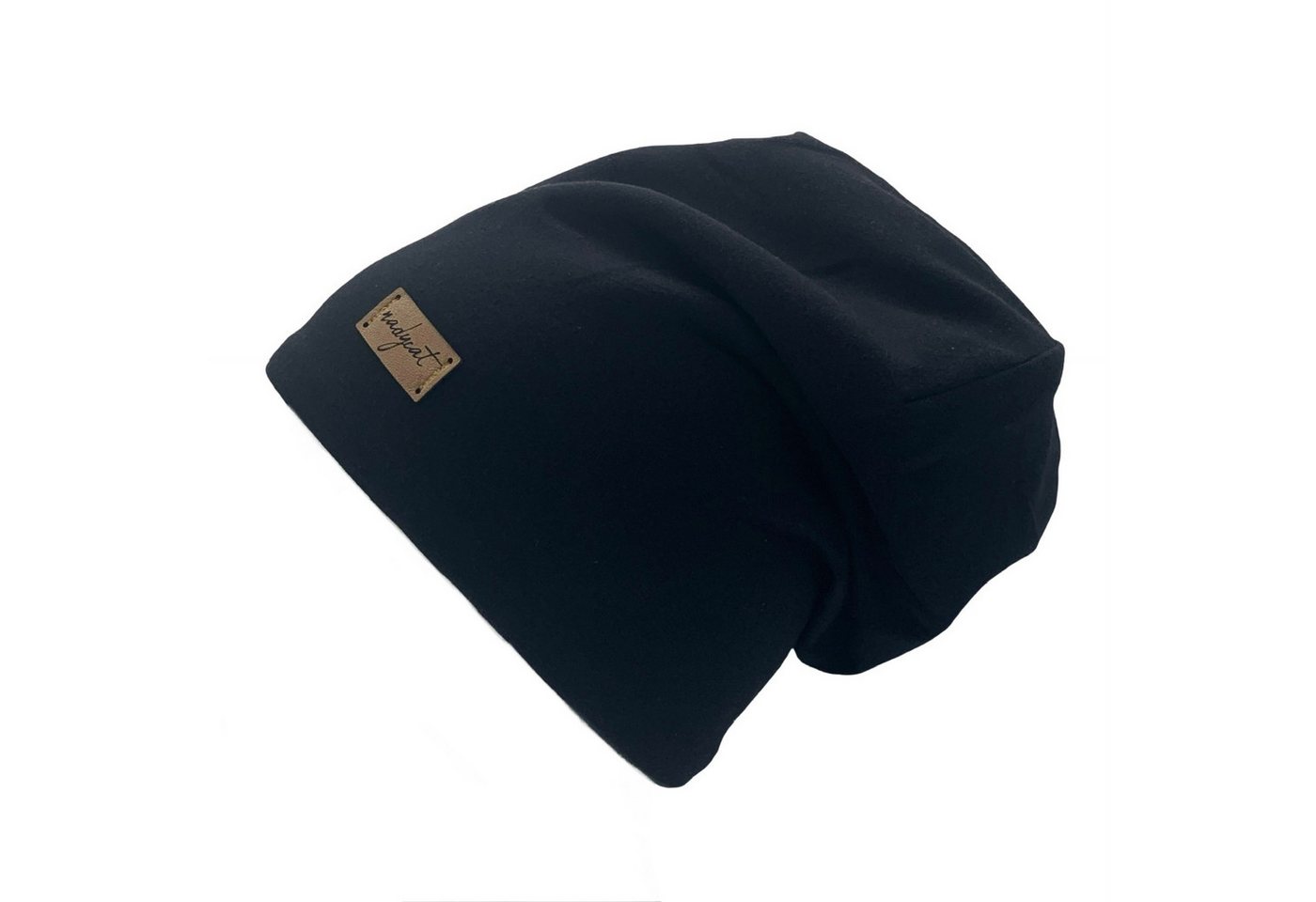 nadycat Beanie BLACK UNI (2-St., Beanie mit passendem Loop) handgefertigt aus der Lausitz – Bild 2 von 5
