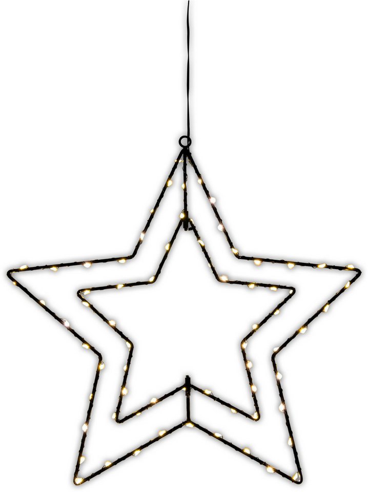 näve Dekolicht 3D Stern, LED fest integriert, Warmweiß, Weihnachtsdeko aussen – Bild 4 von 5