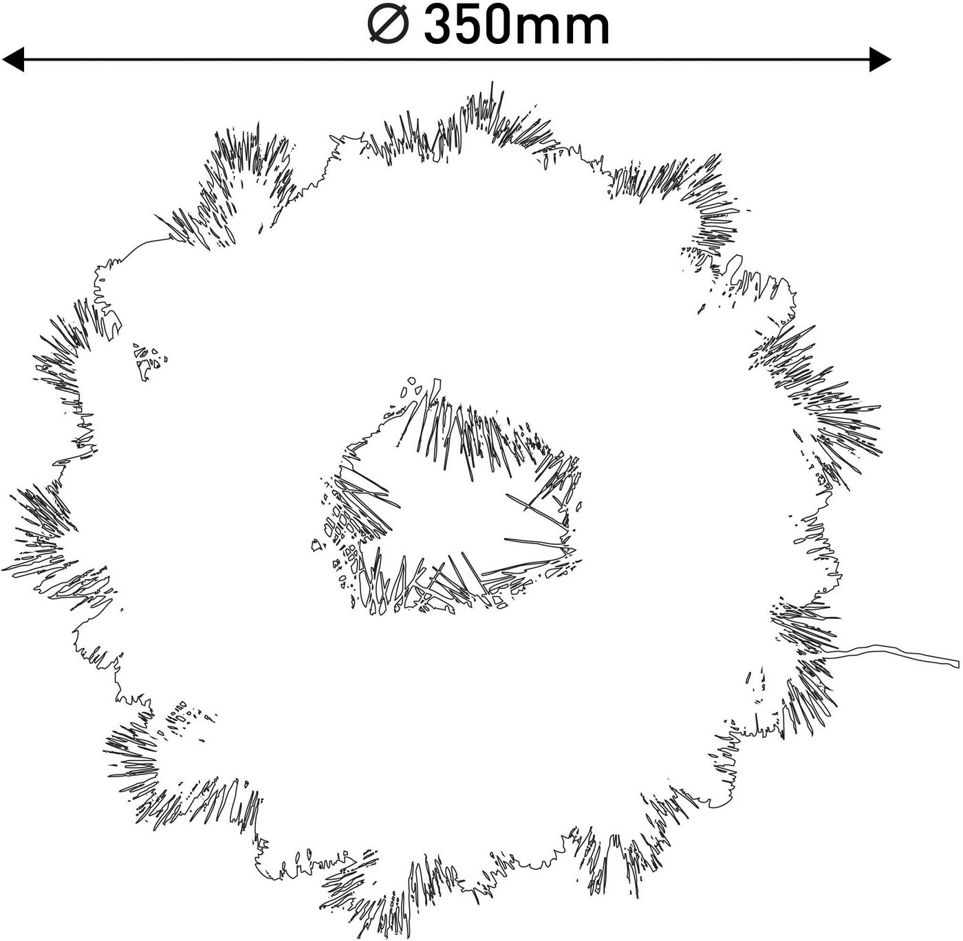 näve LED Dekoobjekt Dekokranz Noel, Weihnachtsdeko, Türkranz mit Kugeln, Zapfen und Beeren, Warmweiß, LED-Weihnachtskranz mit Timer, Ø ca. 35 cm – Bild 5 von 5